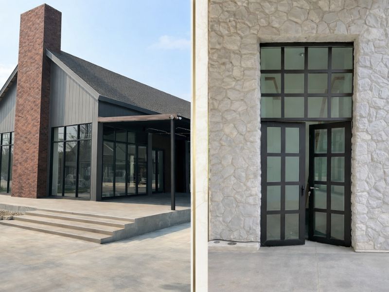 รับติดตั้งประตูกระจกอลูมิเนียม